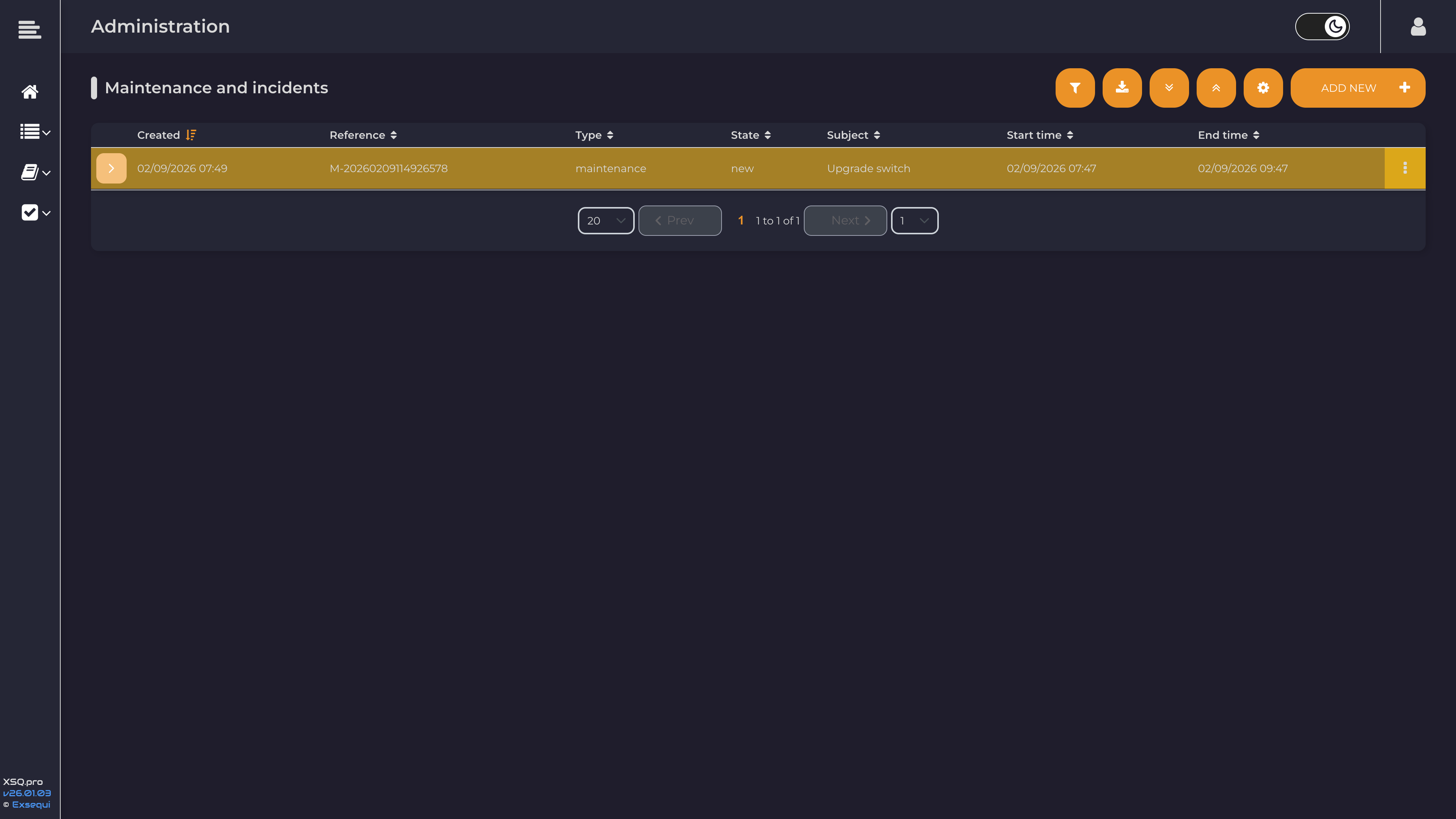 Maintenance & Incident